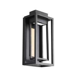Modern Forms - WS-W57014-BK/AB - LED Outdoor Wall Sconce - Dorne - Black & Aged Brass