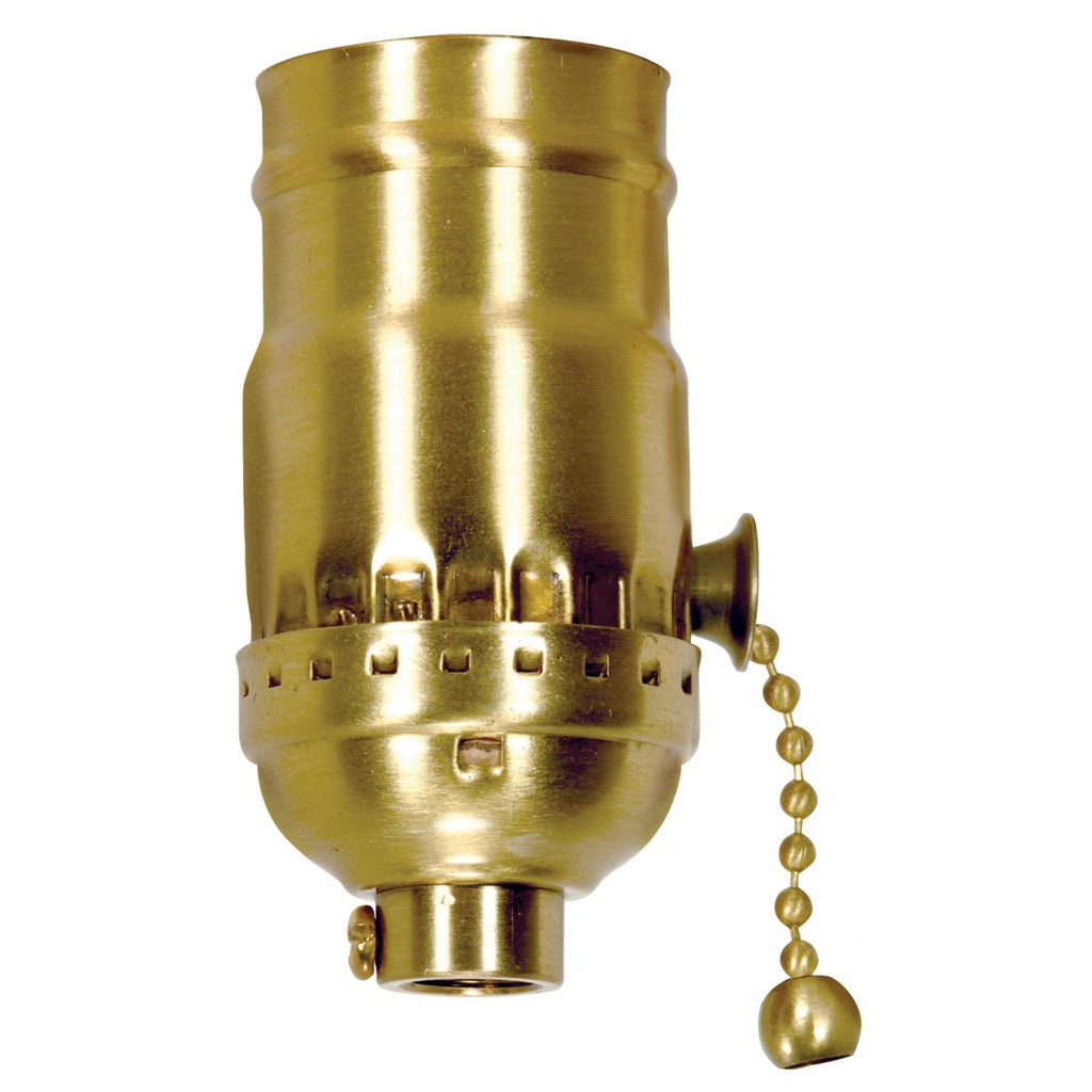 Satco - 80-1026 - On-Off Pull Chain Socket - Polished Brass