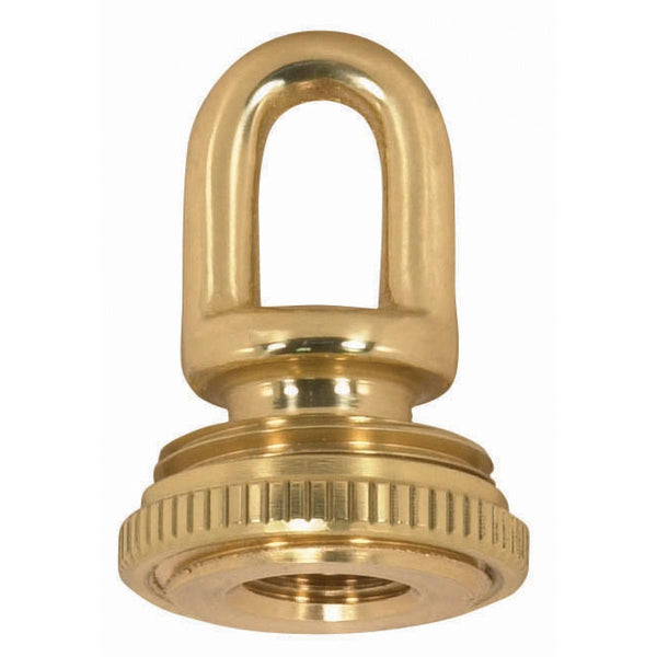 1/4 Ip Matching Screw Collar Loop With Ring in Polished / Lacquered Finish