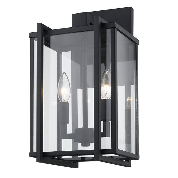 Tribeca NB Two Light Outdoor Wall Sconce in Natural Black Finish