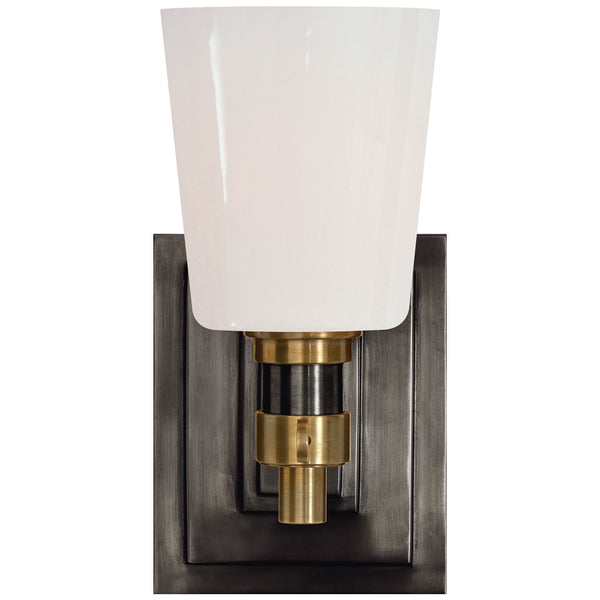 Bryant Bath One Light Wall Sconce in Bronze And Hand-Rubbed Antique Brass Finish