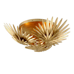 Corbett Lighting - 309-33 - Three Light Semi Flush Mount - Savvy - Vintage Gold Leaf