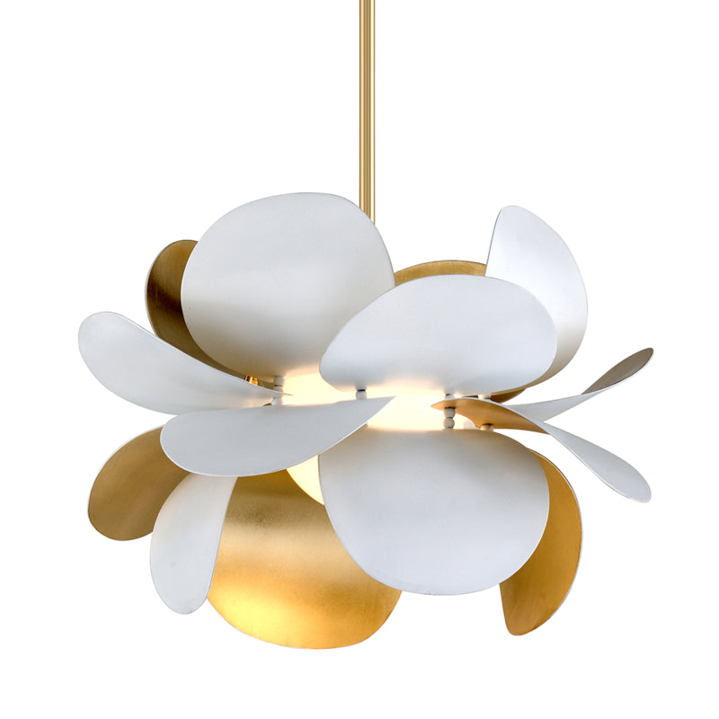 Corbett Lighting - 314-41 - One Light Pendant - Ginger - Gold Leaf/White