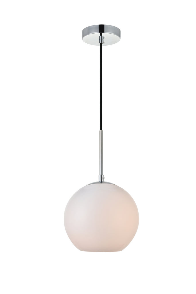Elegant Lighting - LD2207C - One Light Pendant - BAXTER - Chrome And Frosted White