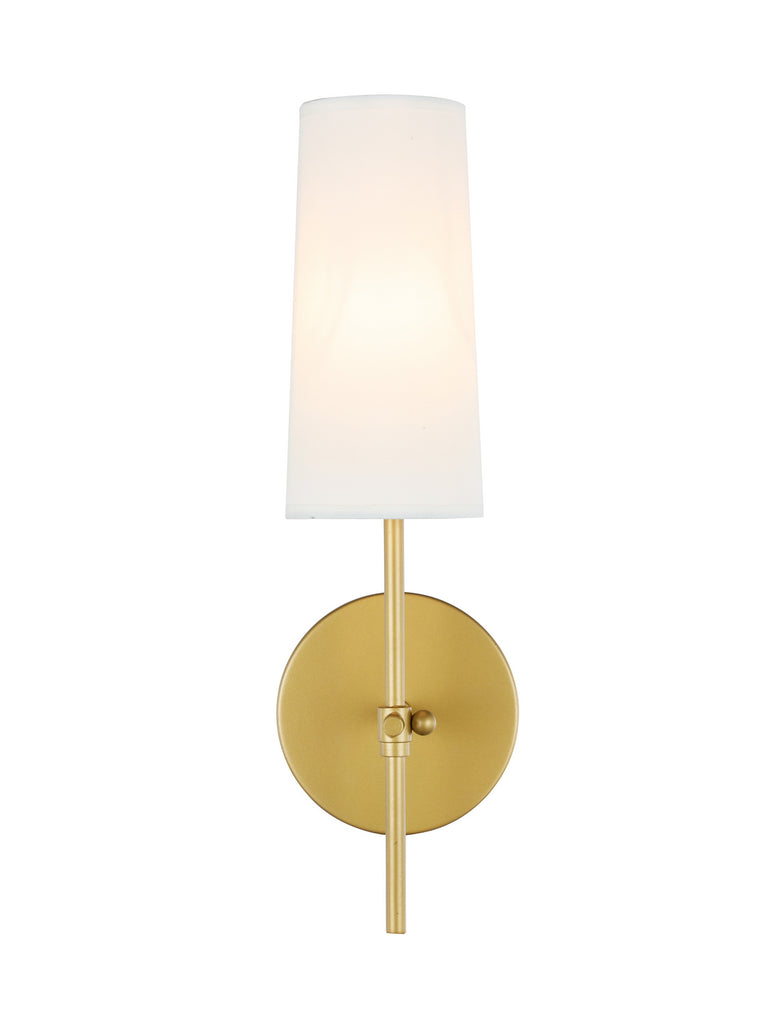 Elegant Lighting - LD6004W5BR - One Light Wall Sconce - Mel - Brass And White Shade
