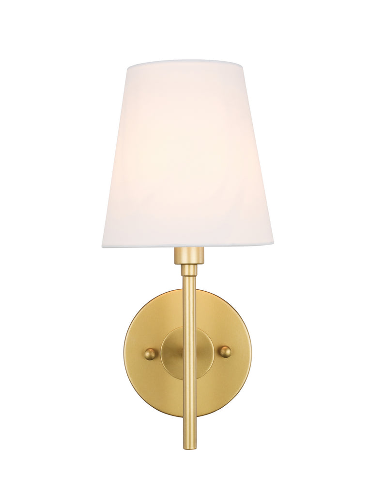 Elegant Lighting - LD6185BR - One Light Wall Sconce - Cason - Brass And White Shade