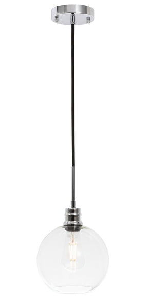 Emett One Light Pendant in Chrome And Clear Glass Finish