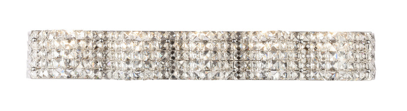 Ollie Five Light Wall Sconce in Chrome And Clear Crystals Finish