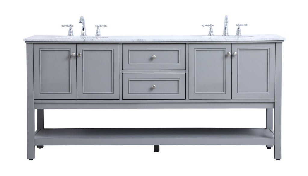 Elegant Lighting - VF27072GR - Double Sink Bathroom Vanity Set - Metropolis - Grey