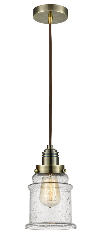 Innovations - 100AB-10BR-2H-AB-G184 - One Light Mini Pendant - Winchester - Antique Brass