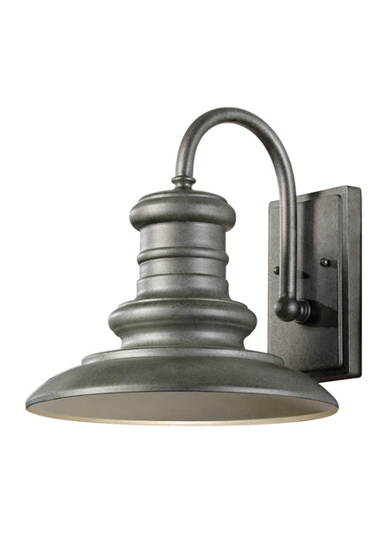 Redding Station One Light Outdoor Wall Lantern in Tarnished Silver Finish