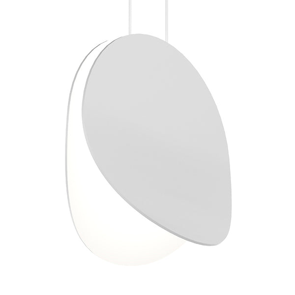 Malibu Discs LED Pendant in Satin White Finish