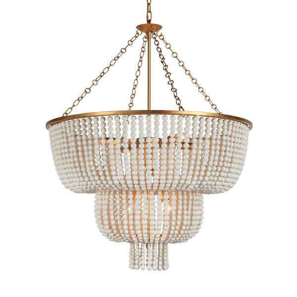 Campana Eight Light Chandelier in Gold Leaf Finish