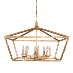 Terracotta Designs - H21130-8GD - Eight Light Chandelier - Corina - Hammered Iron With Brushed Gold