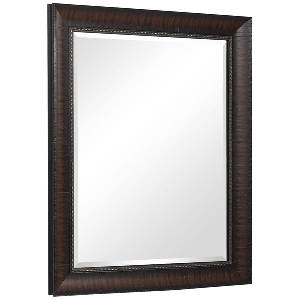 Wythe Mirror in Burnished Wood Look Finish