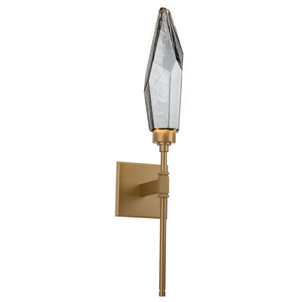 Rock Crystal LED Wall Sconce in Gilded Brass Finish