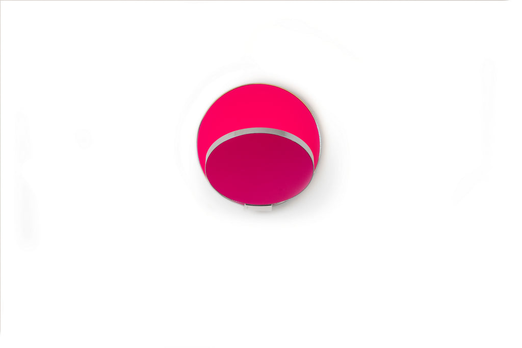 Koncept - GRW-S-CRM-MHP-PI - LED Wall Sconce - Gravy - Chrome body, matte hot pink face plates