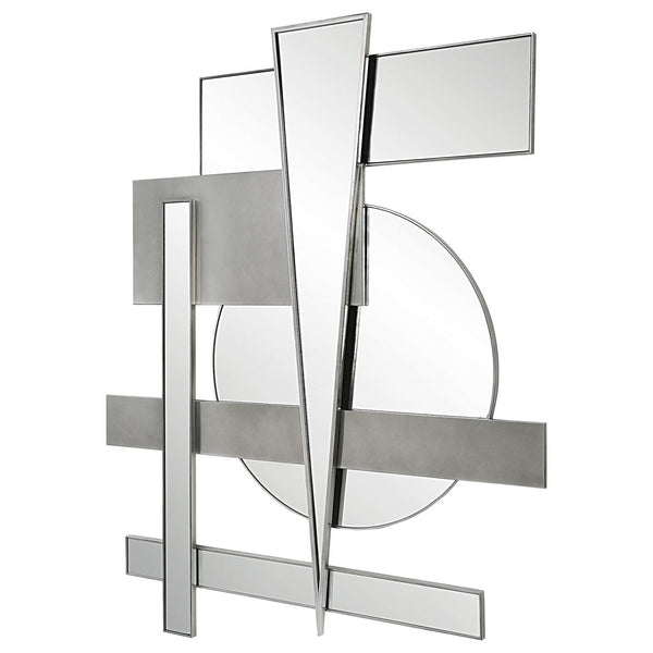 Wedge Wall Decor in Brushed Nickel Finish