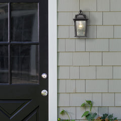 Golden - 4305-OWL NB-CLR - Three Light Outdoor Wall Sconce - Brigham - Natural Black