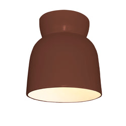 Justice Designs - CER-6190W-CLAY - One Light Flush-Mount - Radiance Collection - Canyon Clay
