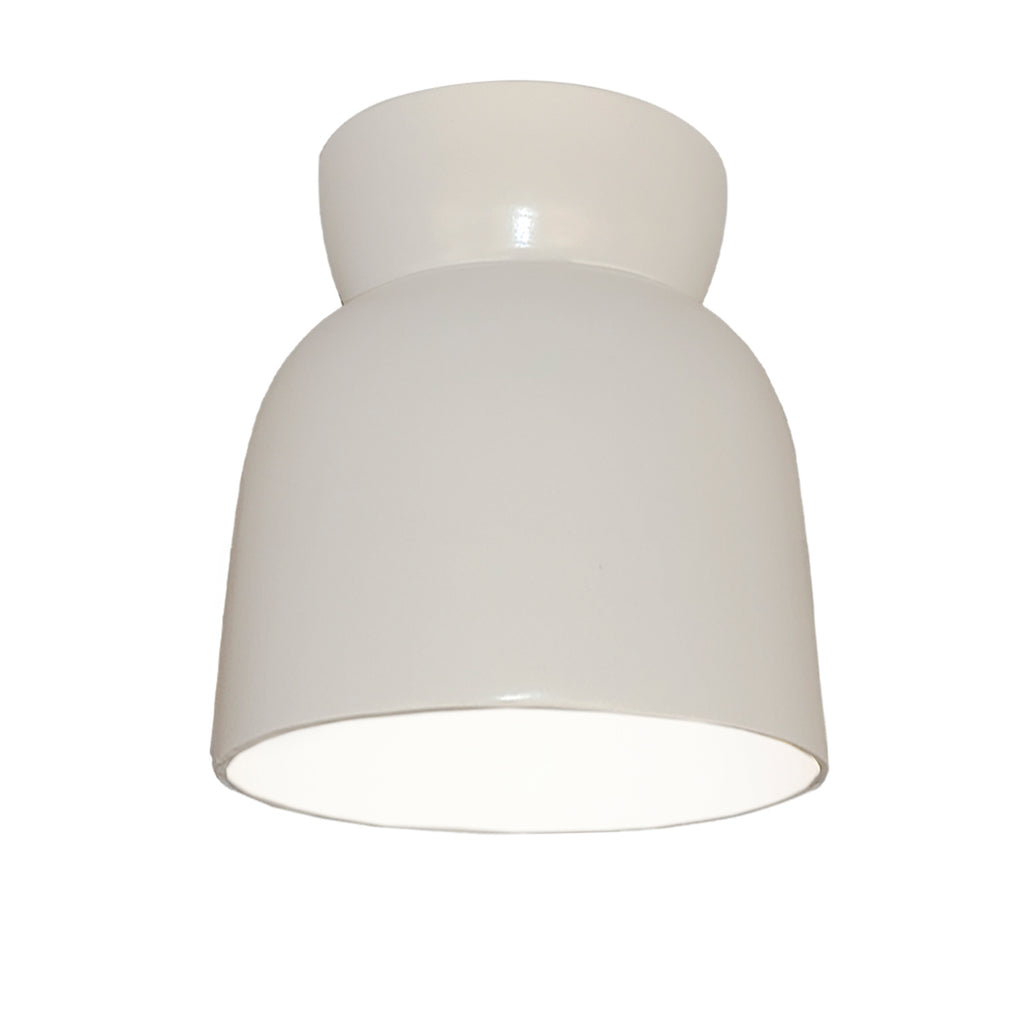 Justice Designs - CER-6190-WHT - One Light Flush-Mount - Radiance Collection - Gloss White
