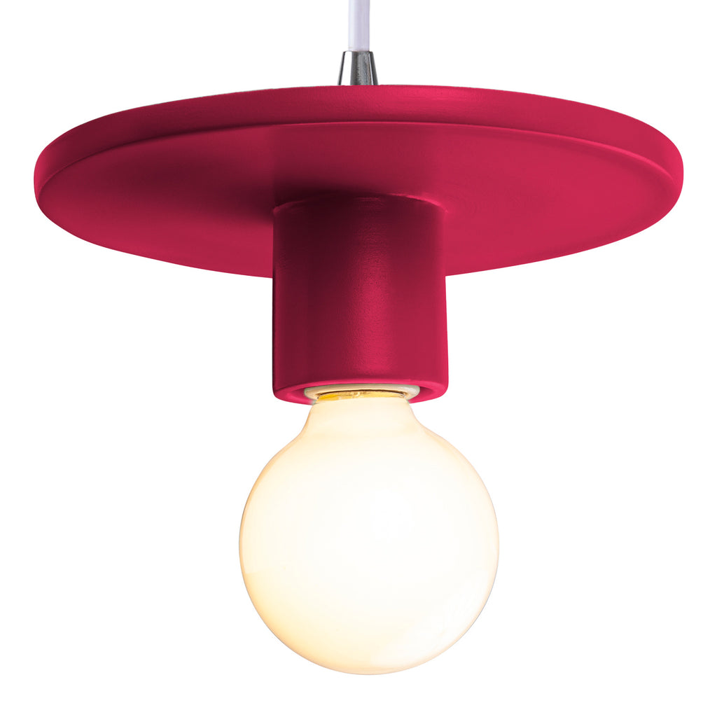 Justice Designs - CER-6320-CRSE-CROM-WTCD - One Light Pendant - Radiance Collection - Cerise
