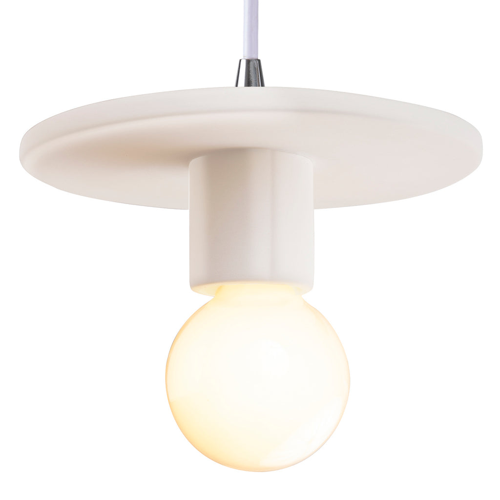 Justice Designs - CER-6320-MAT-CROM-WTCD - One Light Pendant - Radiance Collection - Matte White