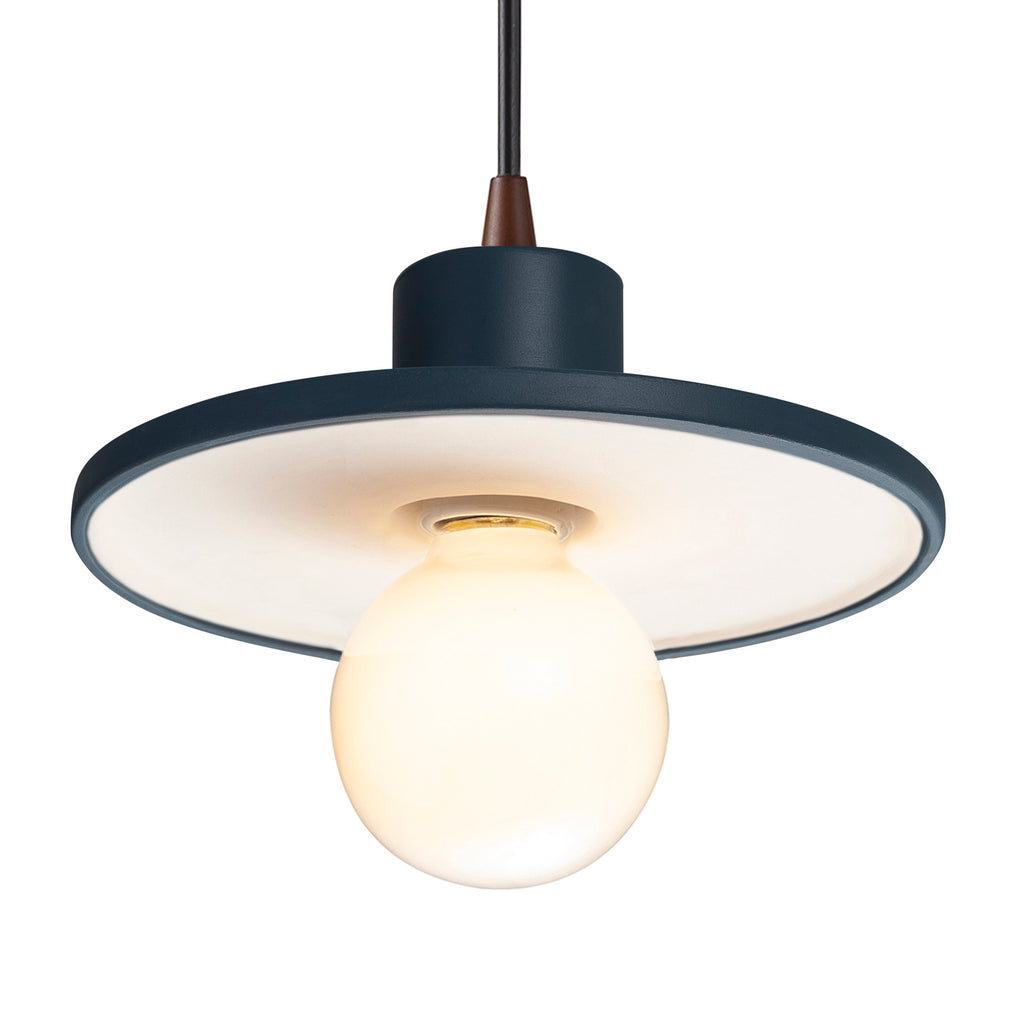 Justice Designs - CER-6325-MDMT-DBRZ-BKCD - One Light Pendant - Radiance Collection - Midnight Sky with Matte White internal finish