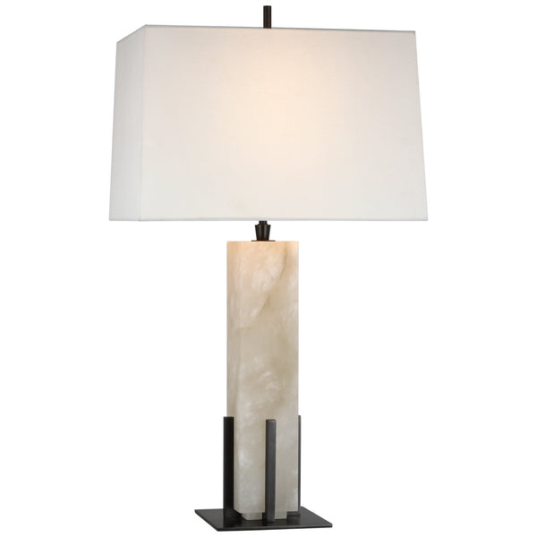 Gironde LED Table Lamp in Alabaster And Bronze Finish