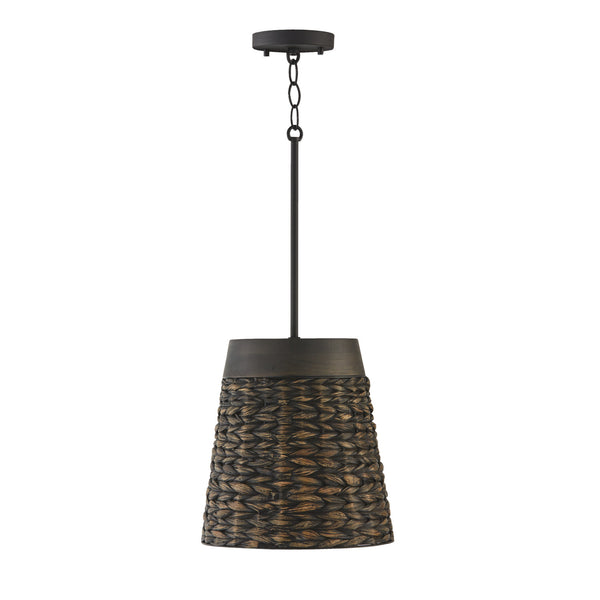 Tallulah One Light Pendant in Charcoal Wash Finish