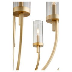 Quorum - 601-8-80 - Eight Light Chandelier - Ladin - Aged Brass w/ Smoke Fluted Glass