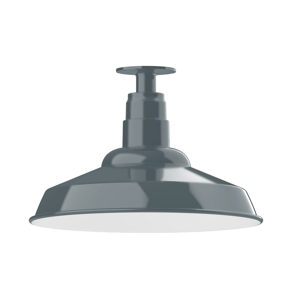 Montclair Light Works - FMB184-40 - One Light Flush Mount - Warehouse - Slate Gray