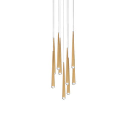 Modern Forms - PD-41709R-AB - LED Pendant - Cascade - Aged Brass