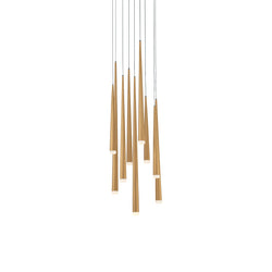 Modern Forms - PD-41809R-AB - LED Pendant - Cascade - Aged Brass