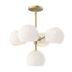 Alora - CH548518BGOP - Five Light Chandelier - Willow - Brushed Gold