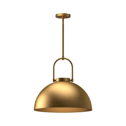 Alora - PD504016AG - One Light Pendant - Harper - Aged Gold|Matte Black|Steel Shade