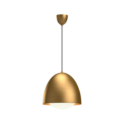 Alora - PD529116AGOP - One Light Pendant - Kenji - Aged Gold/Opal Matte Glass|Matte Black/Opal Matte Glass