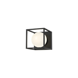 Alora - VL519106MBOP - One Light Bathroom Fixtures - Amelia - Aged Gold/Opal Matte Glass|Matte Black/Opal Matte Glass