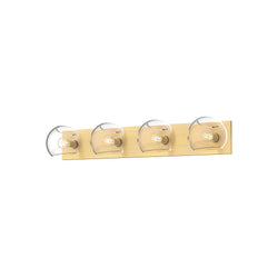Alora - VL548431BGCL - Four Light Bathroom Fixtures - Willow - Brushed Gold