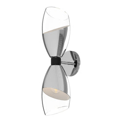 Alora - WV587224CHCL - Two Light Vanity - Capri - Chrome/Clear Glass|Clear Glass/Matte Black