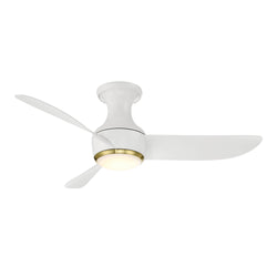 Modern Forms Fans - FH-W2203-44L-SB/MW - 44``Ceiling Fan - Corona - Soft Brass/Matte White