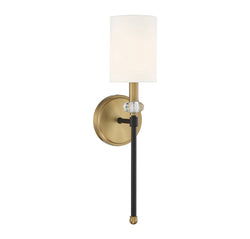 Savoy House - 9-1888-1-143 - One Light Wall Sconce - Tivoli - Matte Black with Warm Brass Accents