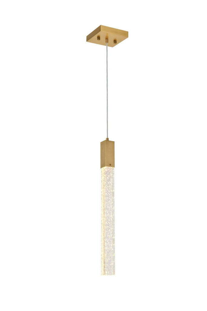 Elegant Lighting - 2066D5SG - One Light Pendant - Weston - Satin Gold
