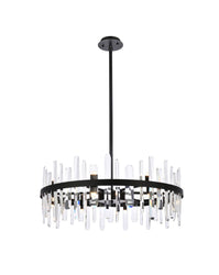 Elegant Lighting - 2200D32BK - 16 Light Chandelier - Serena - Black