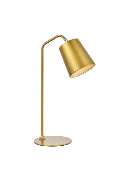 Leroy One Light Table Lamp in Brass Finish