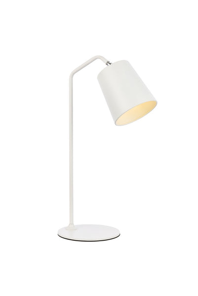 Leroy One Light Table Lamp in White Finish