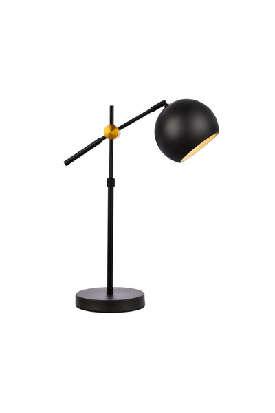 Forrester One Light Table Lamp in Black And Brass Finish