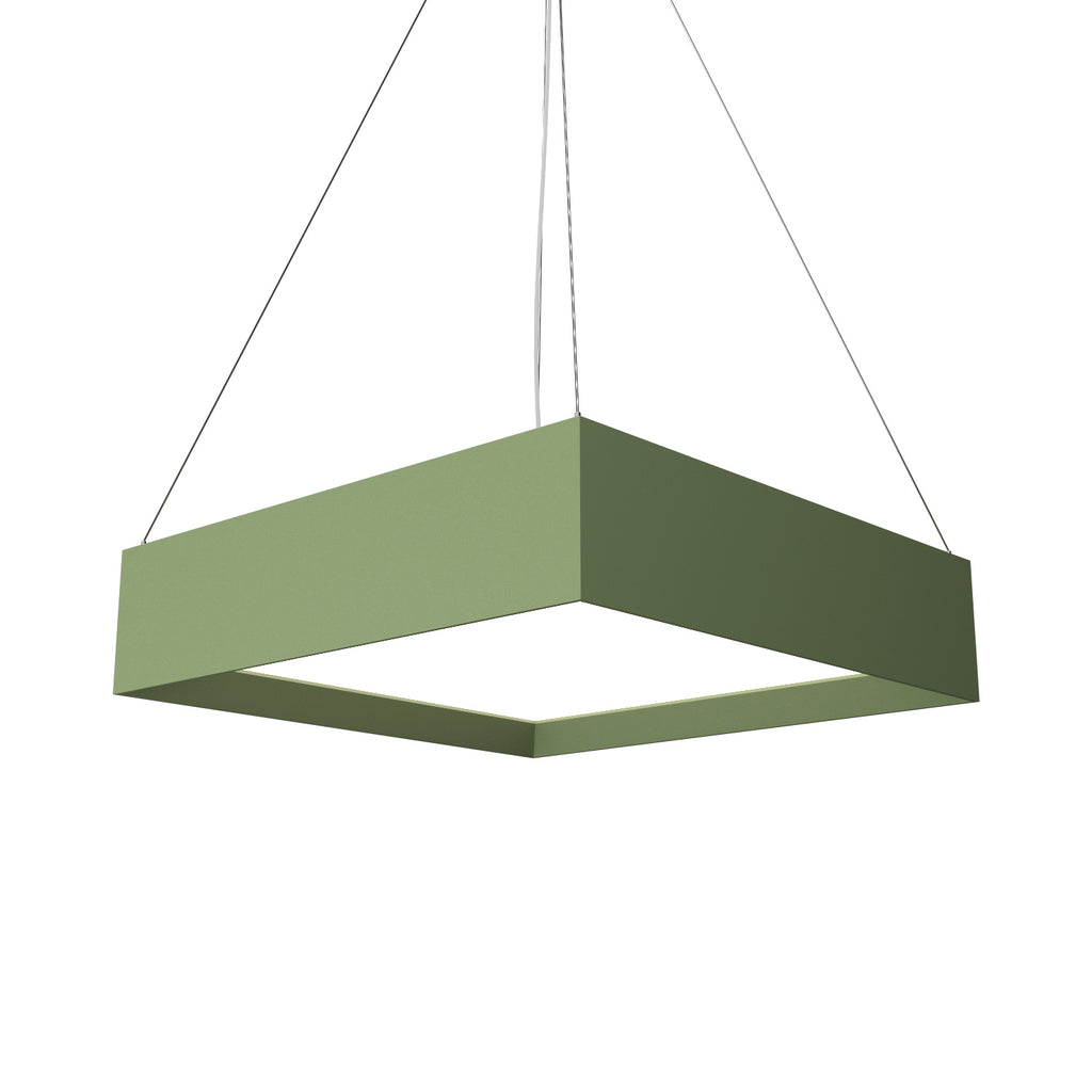 Accord Lighting - 265.30 - Three Light Pendant - Squares - Olive Green