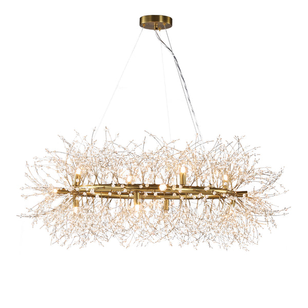 The Night Sky Milky Way 12 Light Chandelier in Gold Finish