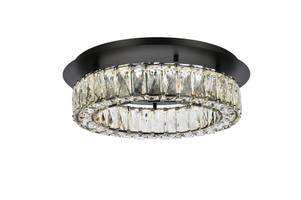 Elegant Lighting - 3503F18BK - LED Flush Mount - Monroe - Black